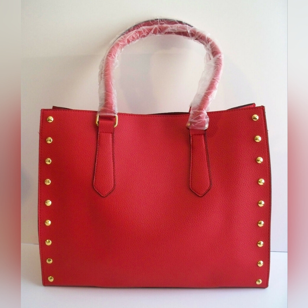 Elizabeth Arden Gold Studded Snap Closure Tote #New